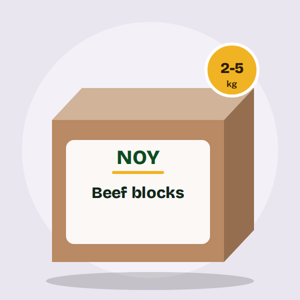 Beef blocks by Noy Animal Feeds